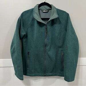 The North Face Women’s Fleece Jacket Green Full Zip Medium deep green